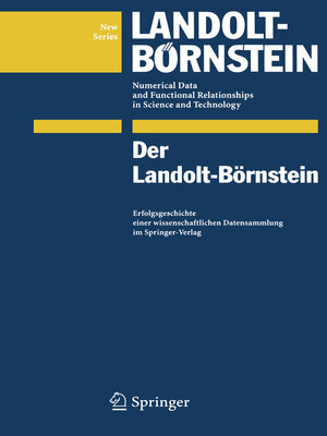 cover image of Der Landolt-Börnstein
